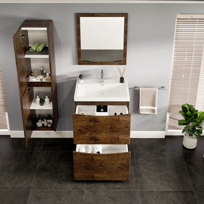 Eviva Smile Bath Vanity with Acrylic Top and Integrated Sink (24"-48")