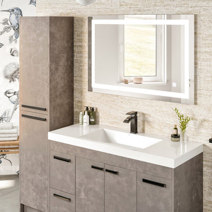 Eviva Lugano Bath Vanity with Acrylic Top and Integrated Sink (24"-84")