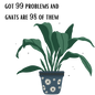 Gnat Problem Plant Sticker