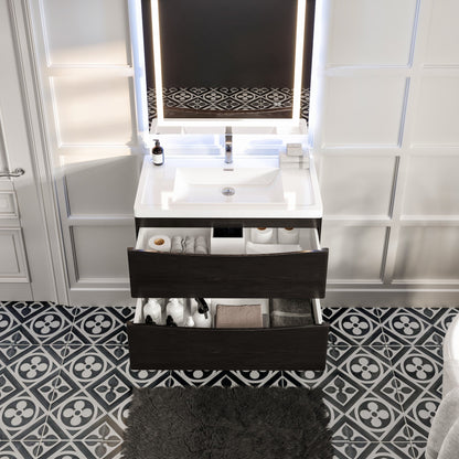 Eviva Smile Bath Vanity with Acrylic Top and Integrated Sink (24"-48")