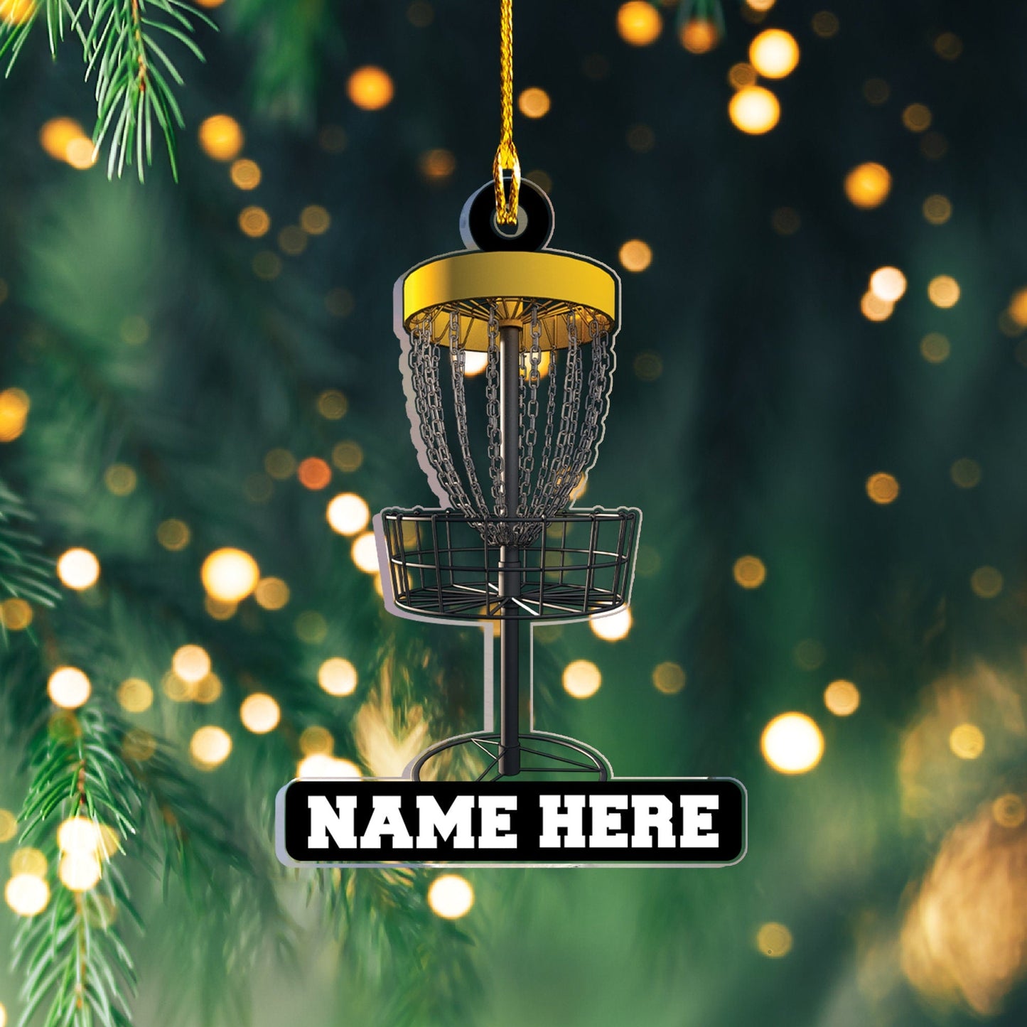 Disc Golf Christmas Ornament - Personalized Custom Shaped Acrylic Ornament - Christmas Gift For Golfers, Golf Lovers