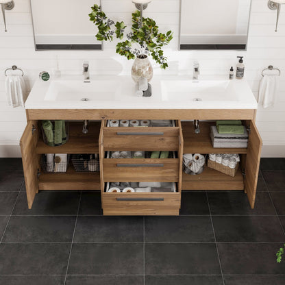 Eviva Lugano Bath Vanity with Acrylic Top and Integrated Sink (24"-84")