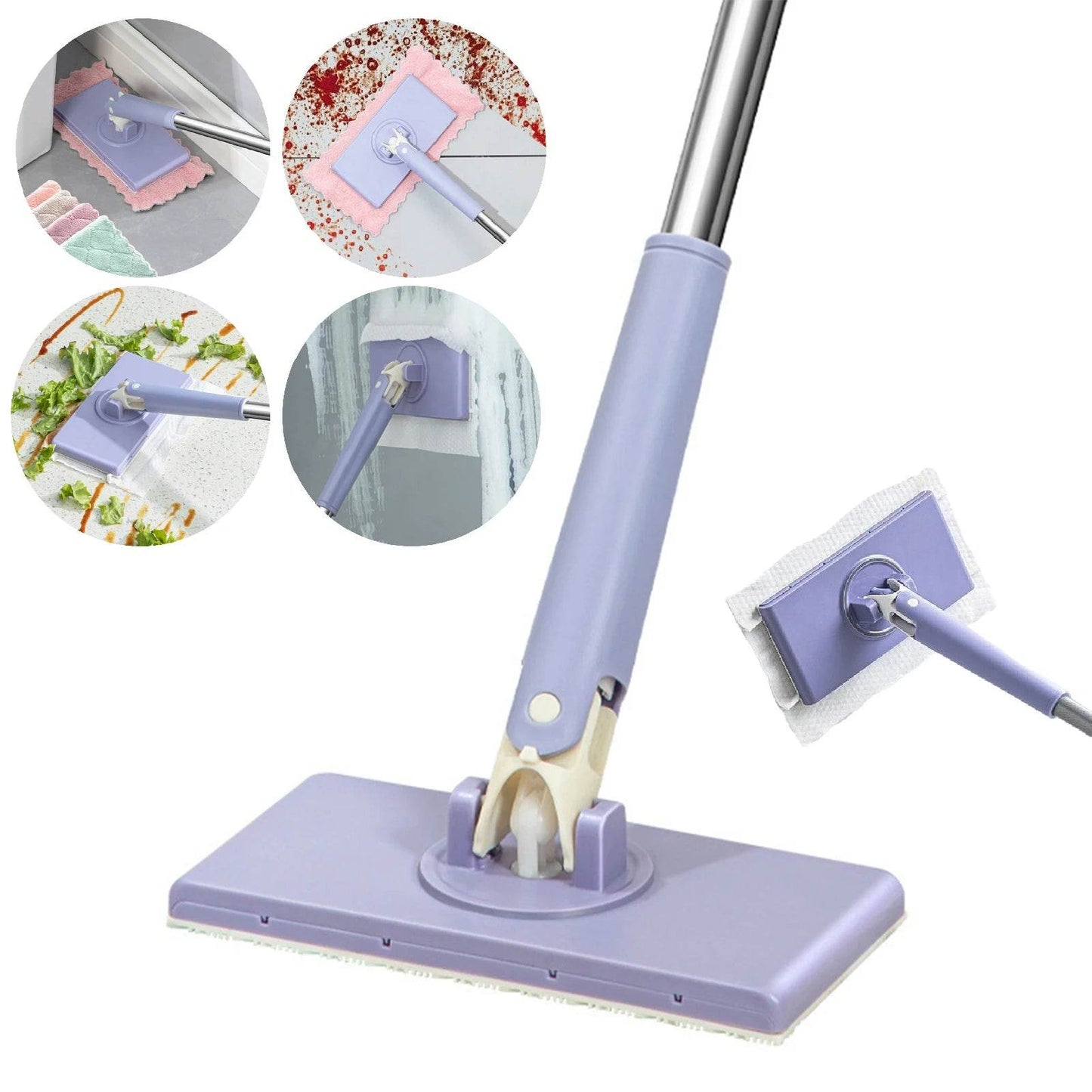 Quick Clean: Mini Mop with Swappable Cloths