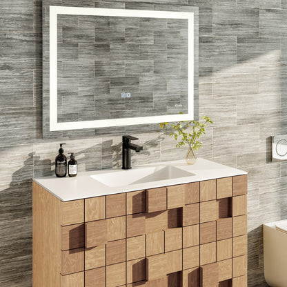 Eviva Mosaic Wall Mount Bath Vanity with Solid Surface Top and Integrated Sink (33"-49")