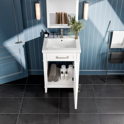 Eviva Garci Bath Vanity with Porcelain Top and Integrated Sink