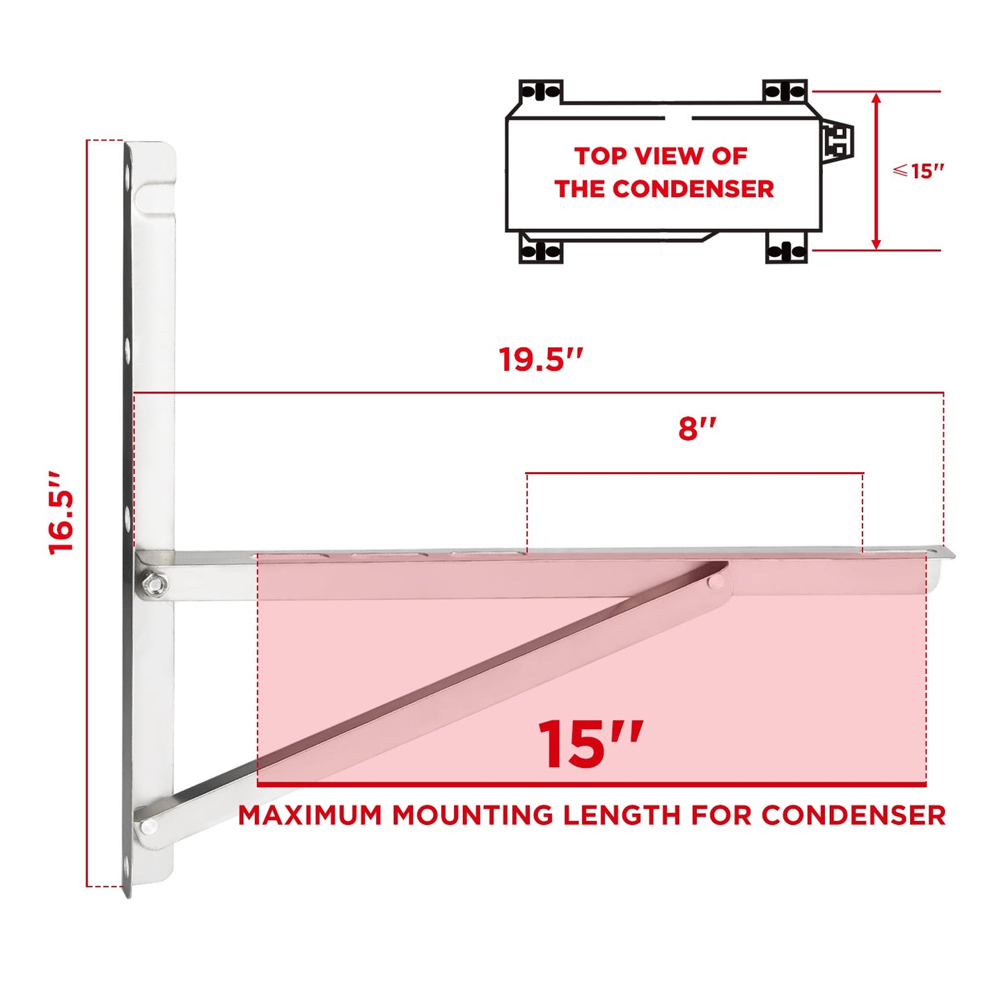 Wall Mounted Stainless Steel Bracket for Mini Spilt AC