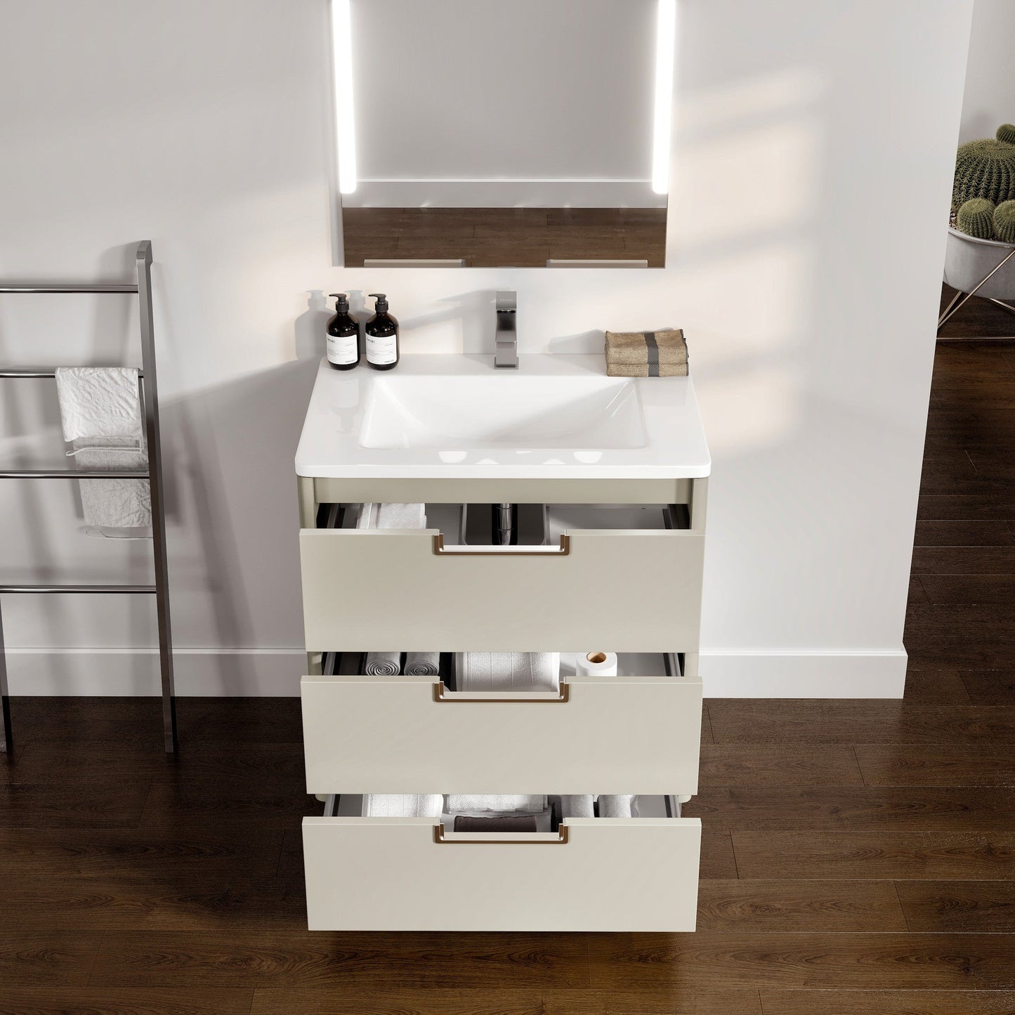 Eviva Marbella Bath Vanity with Acrylic Top and Integrated Sink (32"-40")