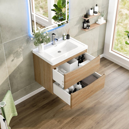Eviva Smile Bath Vanity with Acrylic Top and Integrated Sink (24"-48")