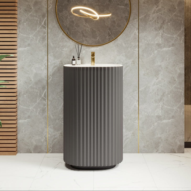 Eviva Haven Pedestal Solid Surface Sink