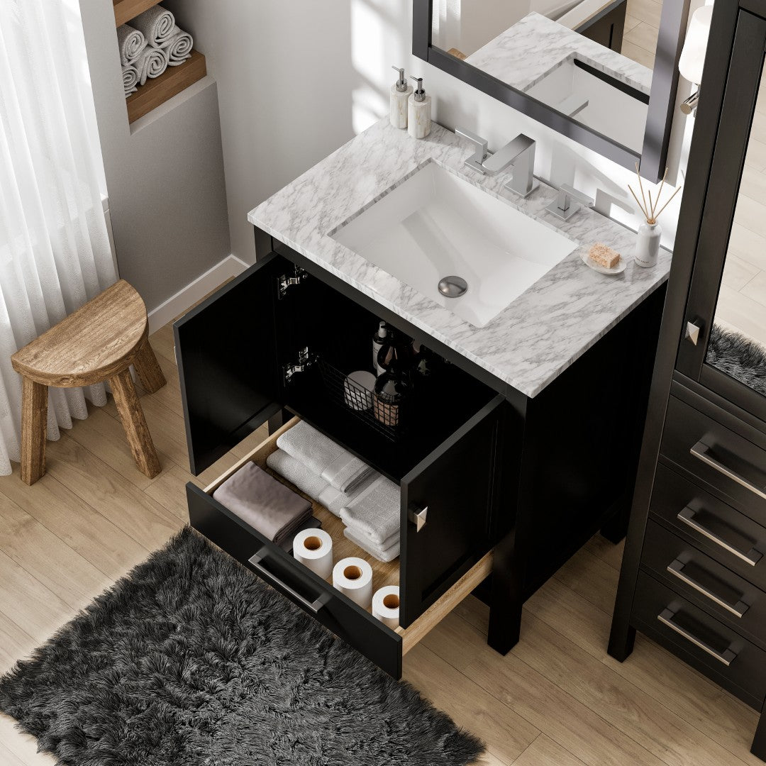 Eviva Aberdeen Transitional Bathroom Vanity (24"-72")