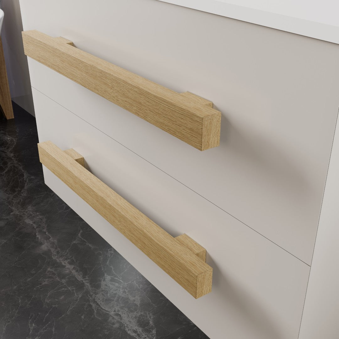 Eviva Element Wall Mount Bath Vanity with Solid Surface Top and Integrated Sink