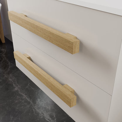 Eviva Element Wall Mount Bath Vanity with Solid Surface Top and Integrated Sink