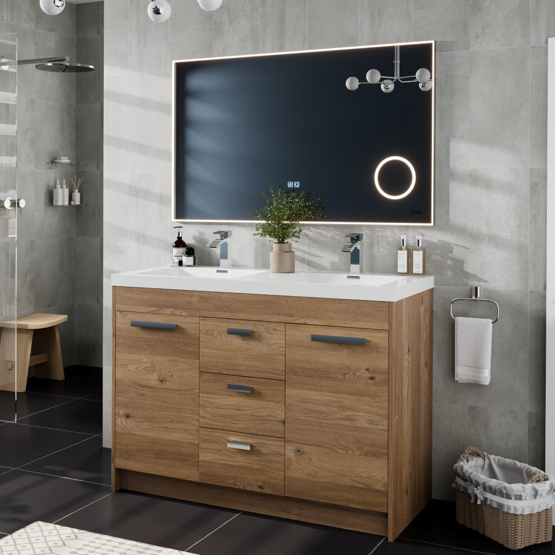 Eviva Illuminate LED Bathroom Mirror – Chrome Aluminum Frame (EVMR550 Series)