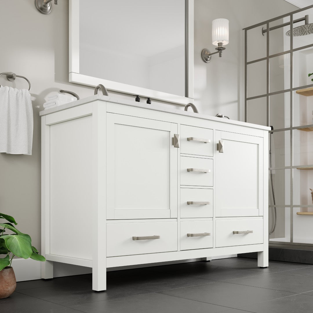 Eviva Aberdeen Bath Vanity with Counter Top and Undermount Porcelain Sink (24"-96")