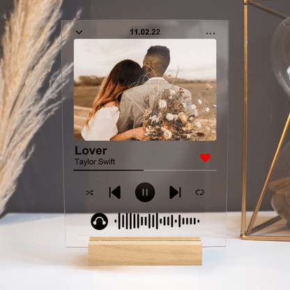 Music Plaque with Photo | Personalized Gift For Couple, Boyfriend, Girlfriend, Her/Him, Husband/Wife, Anniversary, Valentine | Custom Bedroom Decor