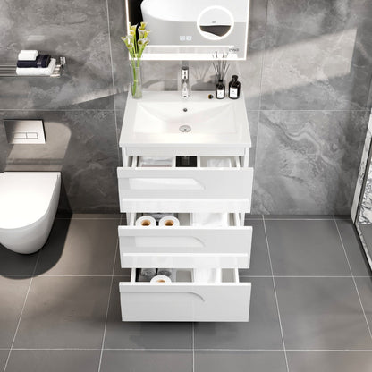 Eviva Joy Bath Vanity with Porcelain Top and Integrated Sink (24"-40")