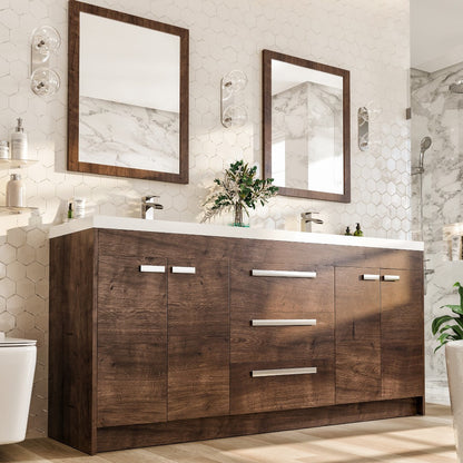 Eviva Lugano Bath Vanity with Acrylic Top and Integrated Sink (24"-84")