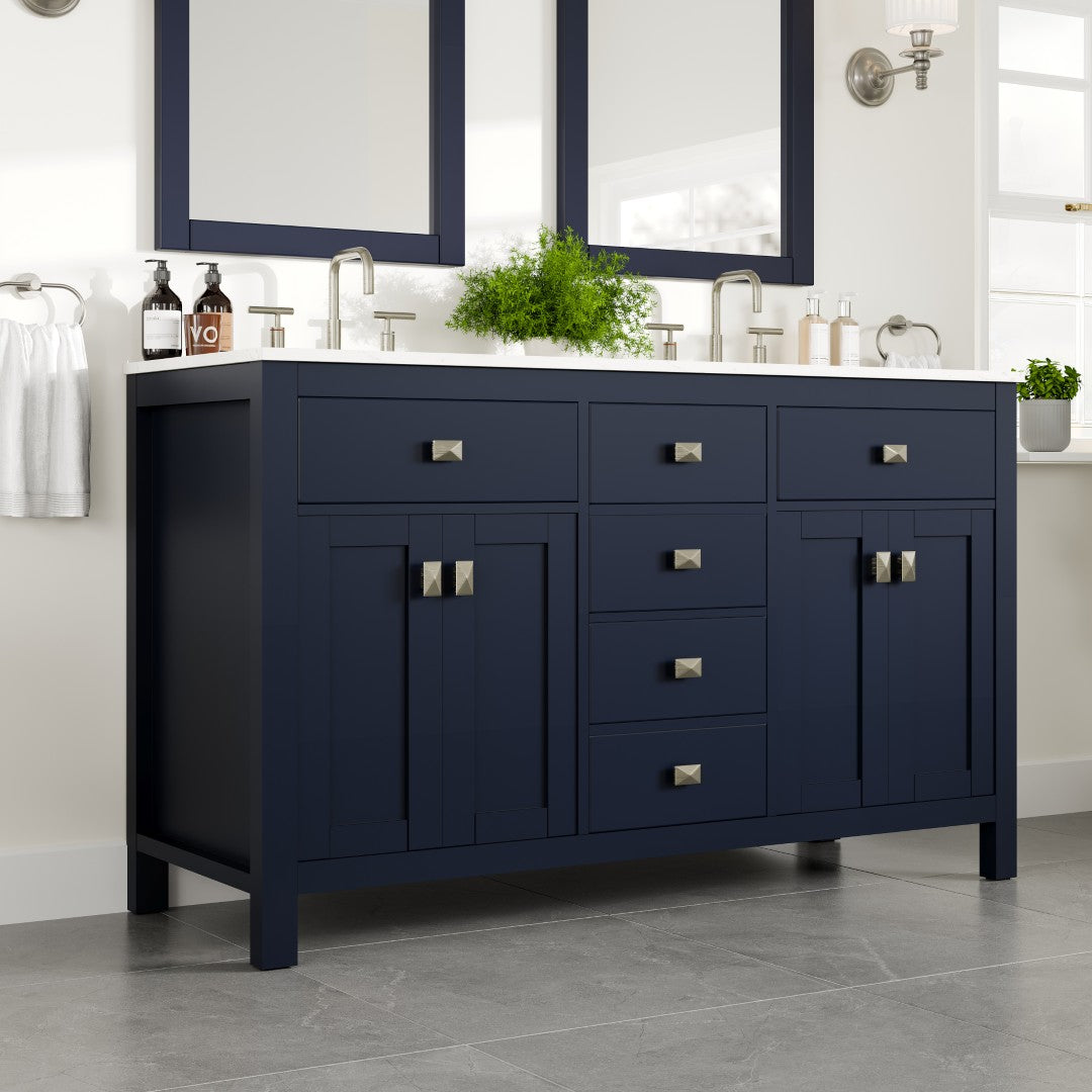 Eviva Artemis Bath Vanity with Engineered Stone Top & Undermount Porcelain Sink (42"-72")