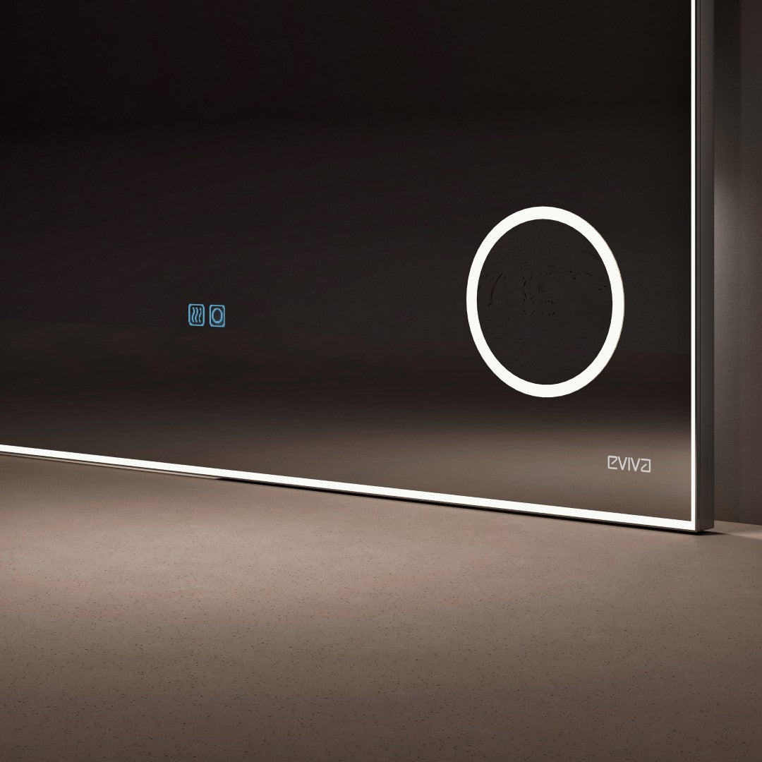 Eviva Illuminate LED Bathroom Mirror – Chrome Aluminum Frame (EVMR550 Series)