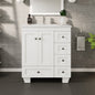 Eviva Happy Bath Vanity with Carrara Quartz Top and Undermount Porcelain Sink (24"-30")