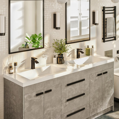 Eviva Lugano Bath Vanity with Acrylic Top and Integrated Sink (24"-84")