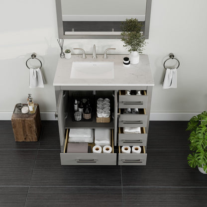 Eviva Aberdeen Bath Vanity with Counter Top and Undermount Porcelain Sink (24"-96")