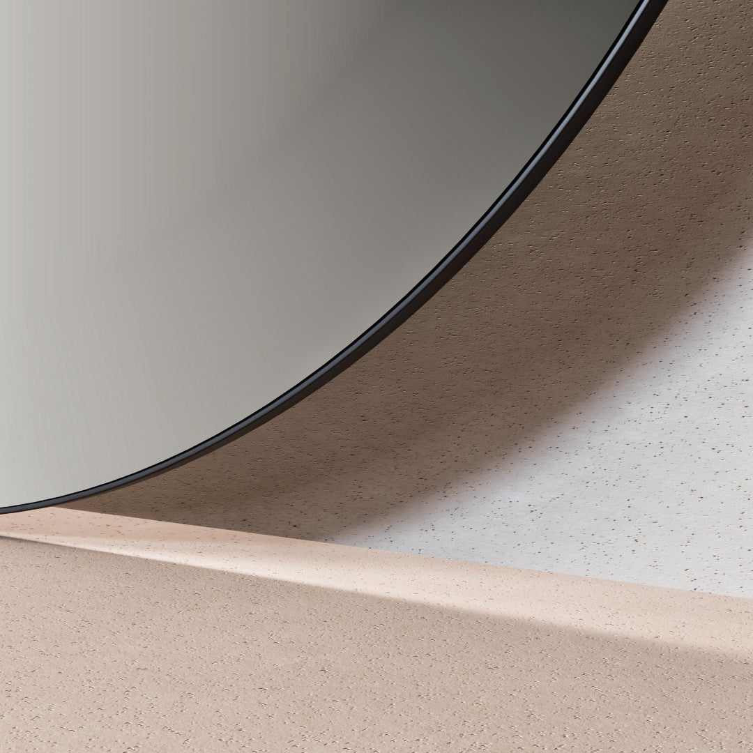 EVIVA Round 36 Inch Frameless Mirror with Bevel Edge