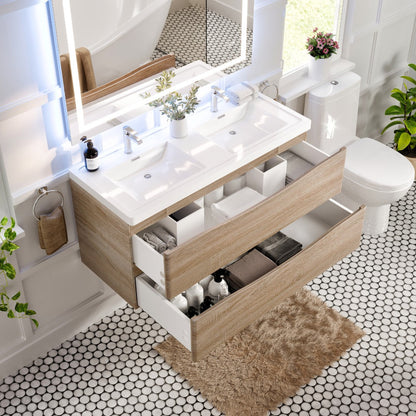 Eviva Smile Bath Vanity with Acrylic Top and Integrated Sink (24"-48")