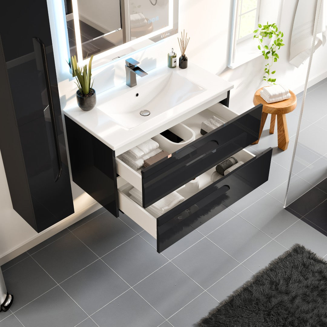 Eviva Joy Bath Vanity with Porcelain Top and Integrated Sink (24"-40")