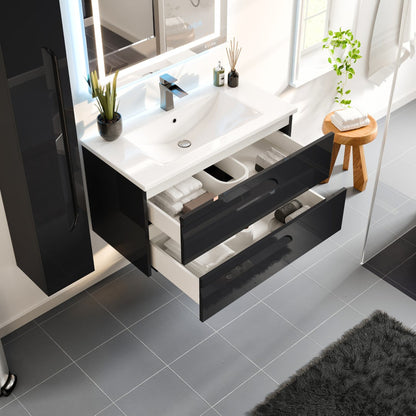 Eviva Joy Bath Vanity with Porcelain Top and Integrated Sink (24"-40")