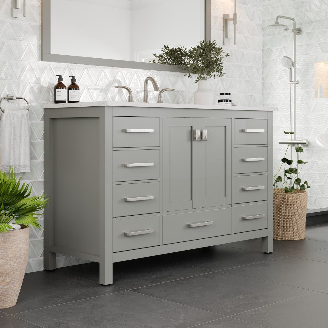 Eviva Aberdeen Bath Vanity with Counter Top and Undermount Porcelain Sink (24"-96")
