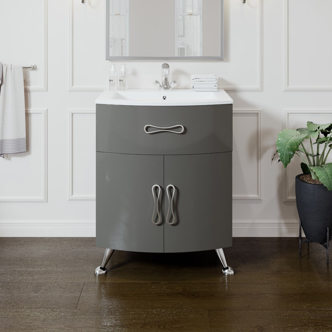 Eviva Lina Bath Vanity with Porcelain Top and Integrated Sink