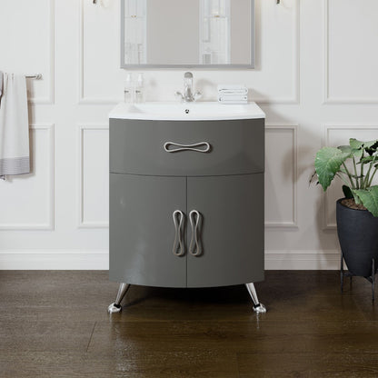 Eviva Lina Bath Vanity with Porcelain Top and Integrated Sink