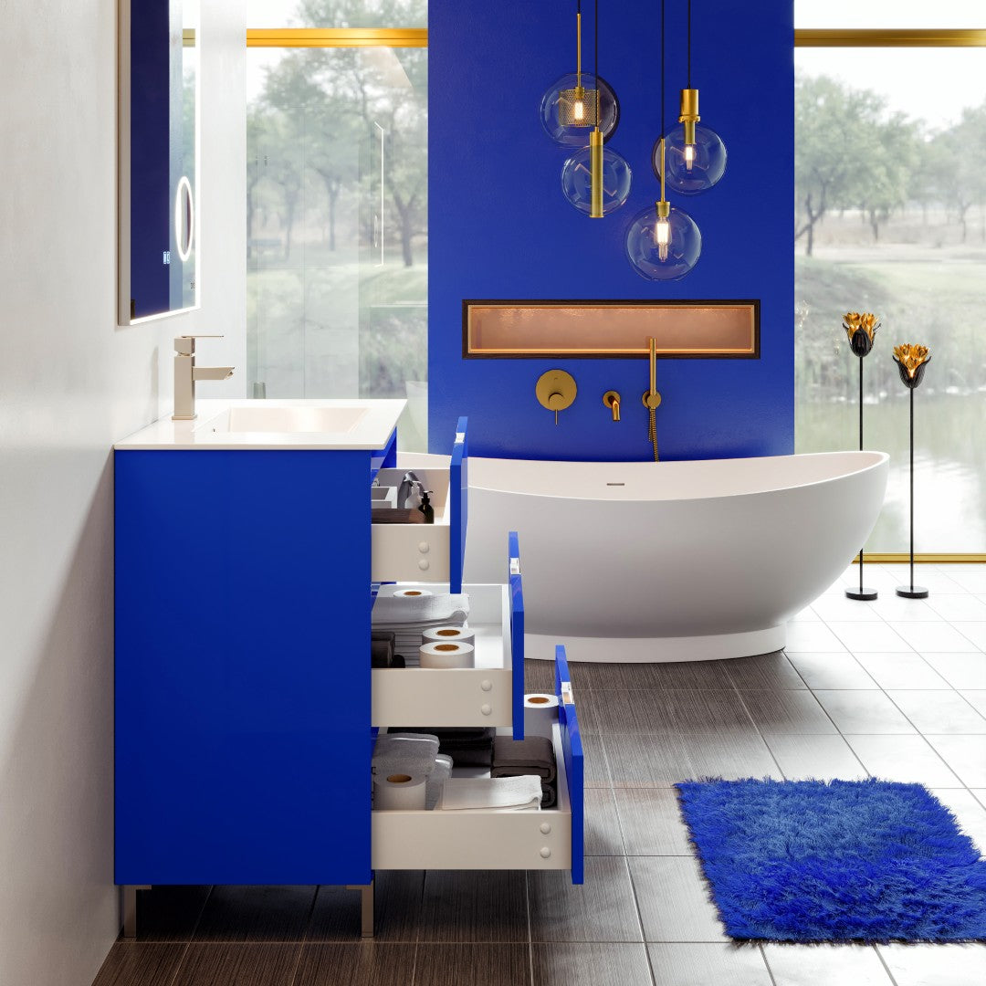 Eviva Malmo Bath Vanity with Porcelain Top and Integrated Sink