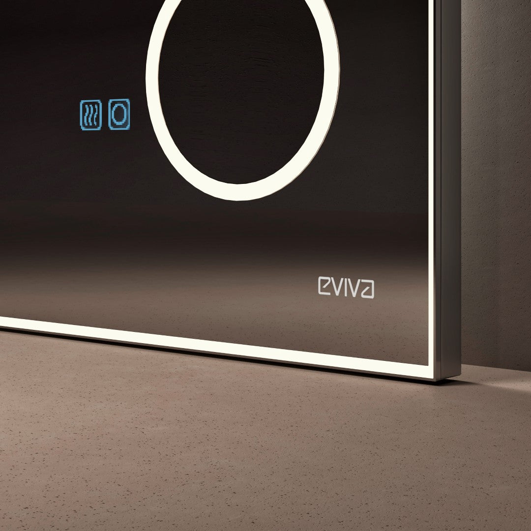Eviva Illuminate LED Bathroom Mirror – Chrome Aluminum Frame (EVMR550 Series)