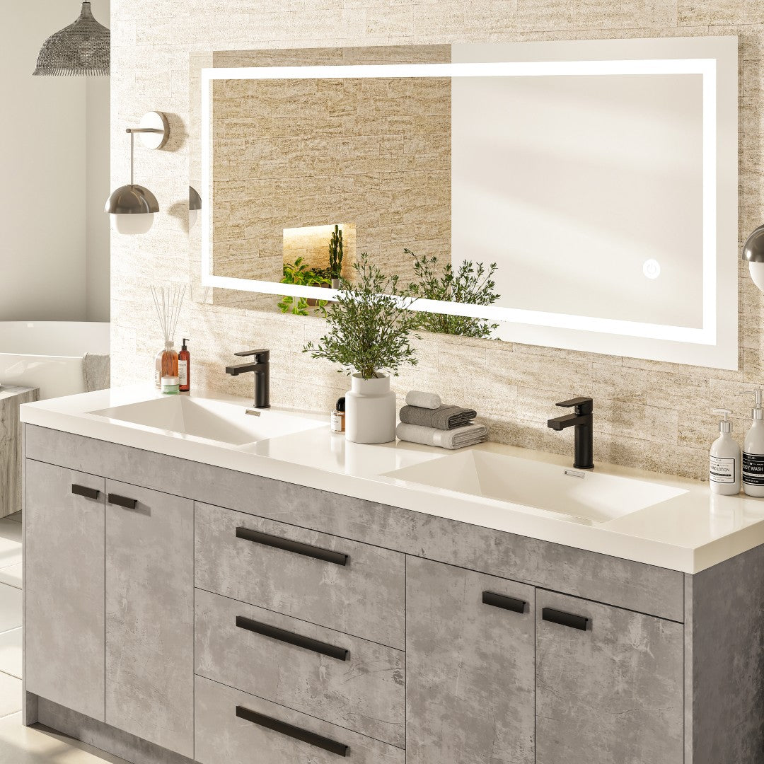 Eviva Lugano Bath Vanity with Acrylic Top and Integrated Sink (24"-84")