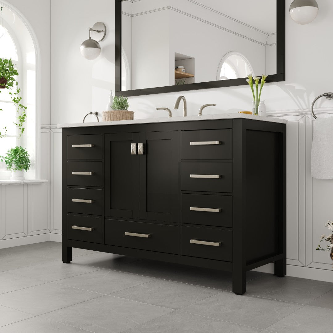 Eviva Aberdeen Bath Vanity with Counter Top and Undermount Porcelain Sink (24"-96")