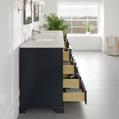 Eviva Storehouse Bath Vanity with  Counter Top and Undermount Porcelain Sinks