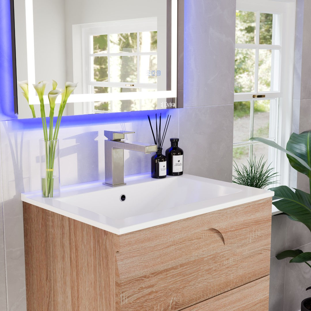 Eviva Joy Bath Vanity with Porcelain Top and Integrated Sink (24"-40")