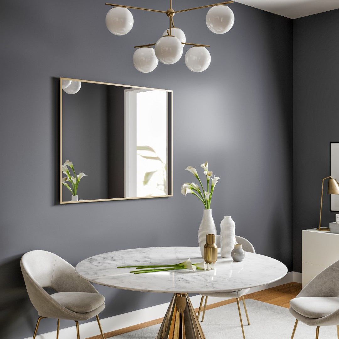 Eviva Gold Gold Metal Framed Mirror