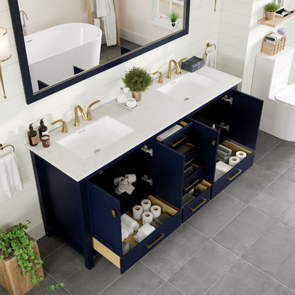 Eviva Aberdeen Bath Vanity with Counter Top and Undermount Porcelain Sink (24"-96")