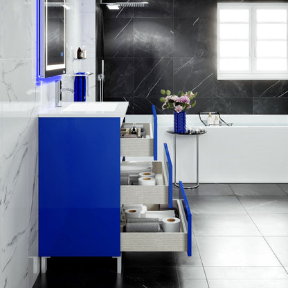 Eviva Deluxe Bath Vanity with Porcelain Top and Integrated Sink (20"-32")