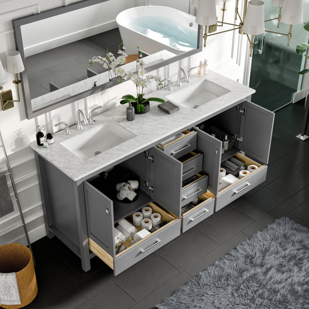 Eviva Aberdeen Transitional Bathroom Vanity (24"-72")