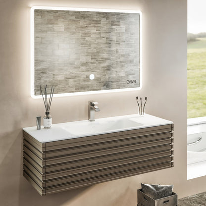 Eviva Dream Wall Mount Bath Vanity with Solid Surface Top and Integrated Sink