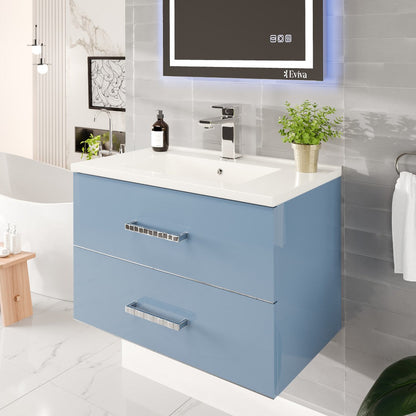 Eviva Lux Single-Handle Waterfall Single-Hole Bathroom Faucet with Deckplate Included in Chrome