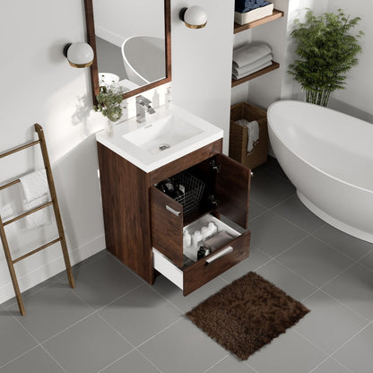 Eviva Lugano Bath Vanity with Acrylic Top and Integrated Sink (24"-84")