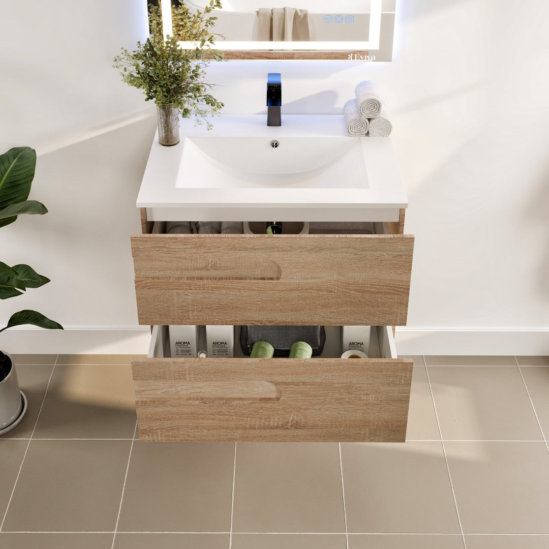 Eviva Joy Bath Vanity with Porcelain Top and Integrated Sink (24"-40")