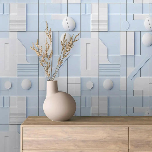 Pastel Blueprint Composition