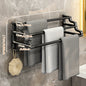 Sleek PunchFree WallMounted Towel Rack with Three Rods