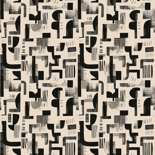 Urban Labyrinth Block Print